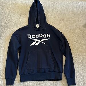 Navy Reebok hoodie size small adult.
